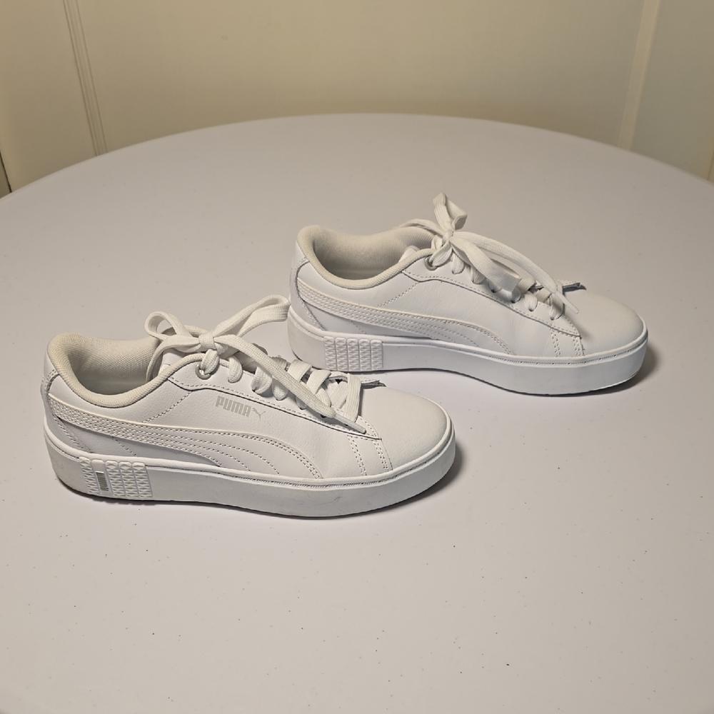 Puma White Sneakers Classic Tennis Style